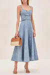 Alexis Sirene Sweetheart Neckline Dress In Stone Blue In Blue