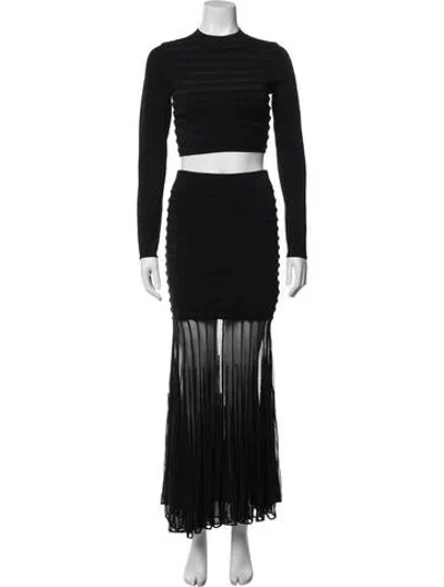 Pre-owned Alexis Skirt Set In Black