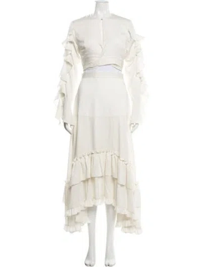 Pre-owned Alexis Skirt Set In Neutral