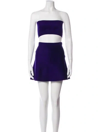 Pre-owned Alexis Skirt Set In Purple