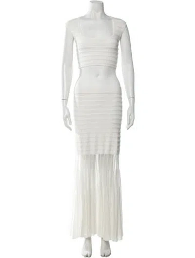 Pre-owned Alexis Skirt Set In White