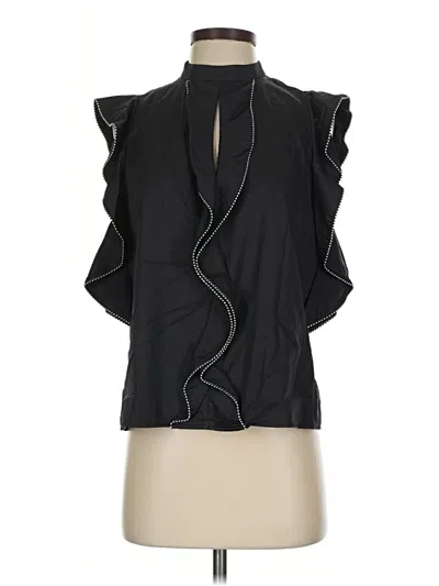 Pre-owned Alexis Sleeveless Blouse In Black