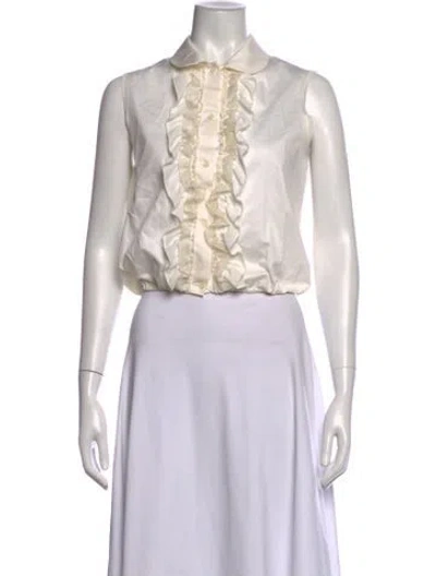 Pre-owned Alexis Sleeveless Blouse In White