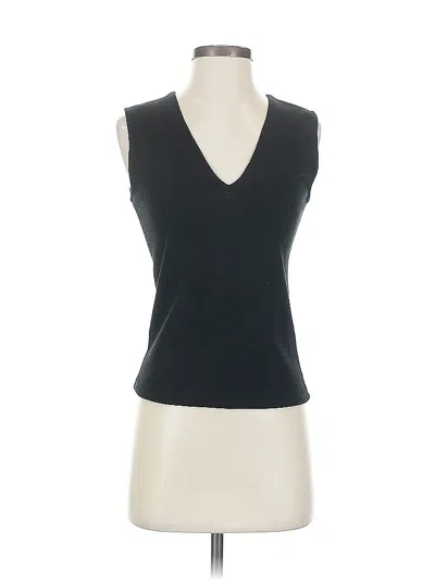 Pre-owned Alexis Sleeveless Top Black V Neck Tops