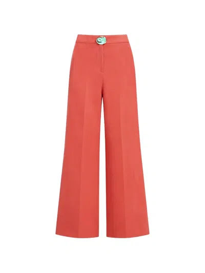 Alexis Spargi Decorative-button Trousers In Red