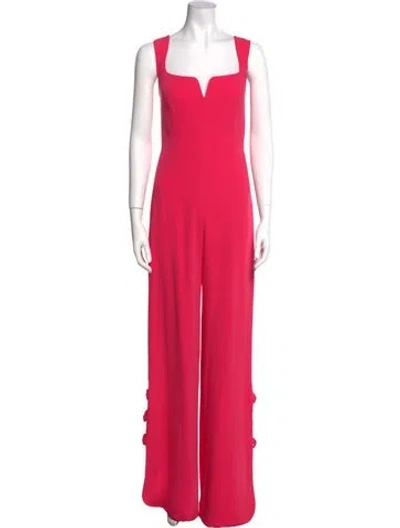 Pre-owned Alexis Square Neckline Jumpsuit In Pink