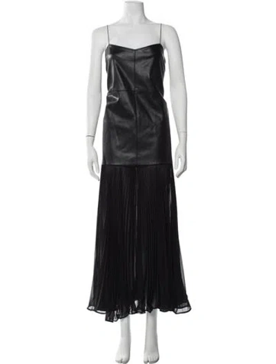 Pre-owned Alexis Square Neckline Long Dress W/ Tags In Black