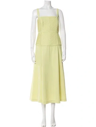Pre-owned Alexis Square Neckline Long Dress W/ Tags In Green