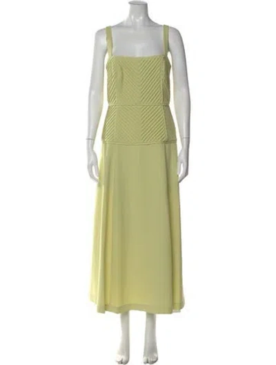 Pre-owned Alexis Square Neckline Long Dress W/ Tags In Green