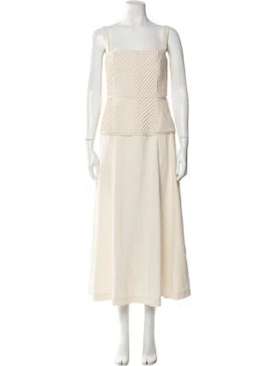 Pre-owned Alexis Square Neckline Long Dress W/ Tags In Neutral