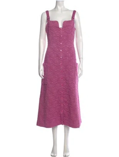 Pre-owned Alexis Square Neckline Long Dress W/ Tags In Purple