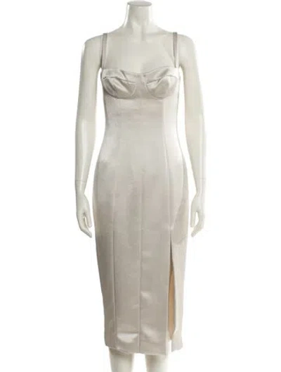 Pre-owned Alexis Square Neckline Midi Length Dress