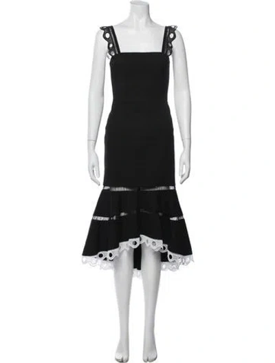Pre-owned Alexis Square Neckline Midi Length Dress