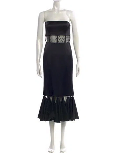 Pre-owned Alexis Square Neckline Midi Length Dress W/ Tags