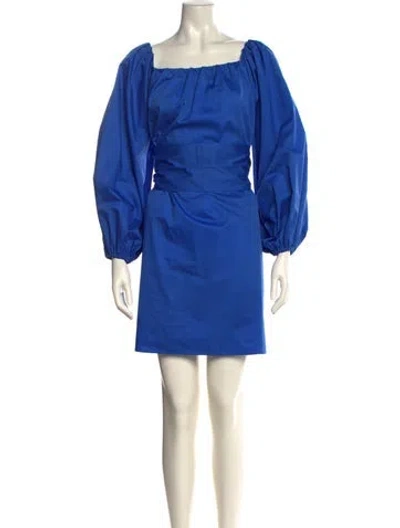 Pre-owned Alexis Square Neckline Mini Dress In Black