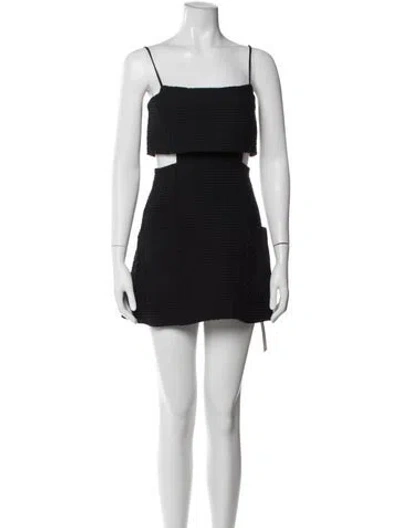 Pre-owned Alexis Square Neckline Mini Dress In Blue