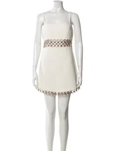 Pre-owned Alexis Square Neckline Mini Dress In Gold