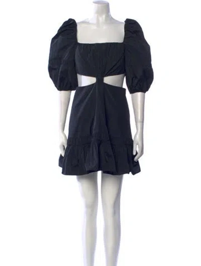 Pre-owned Alexis Square Neckline Mini Dress In Multi