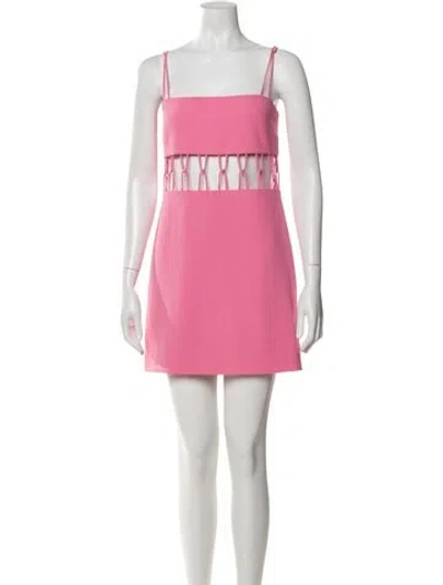 Pre-owned Alexis Square Neckline Mini Dress In Pink