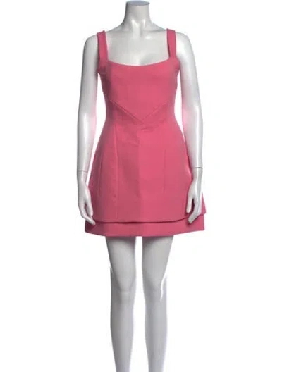 Pre-owned Alexis Square Neckline Mini Dress In Pink