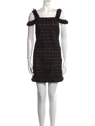 Pre-owned Alexis Square Neckline Mini Dress W/ Tags In Black