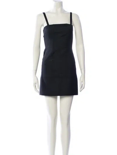 Pre-owned Alexis Square Neckline Mini Dress W/ Tags In Black
