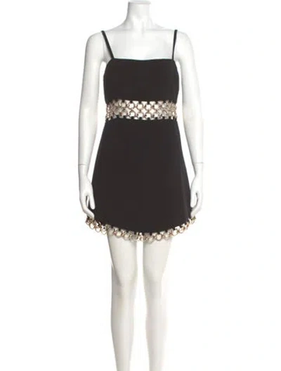 Pre-owned Alexis Square Neckline Mini Dress W/ Tags In Black