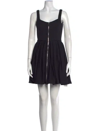 Pre-owned Alexis Square Neckline Mini Dress W/ Tags In Black