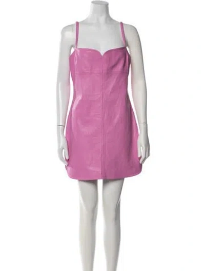Pre-owned Alexis Square Neckline Mini Dress W/ Tags In Pink