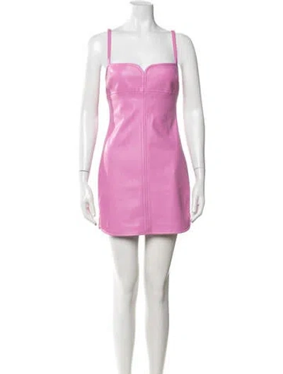 Pre-owned Alexis Square Neckline Mini Dress W/ Tags In Pink