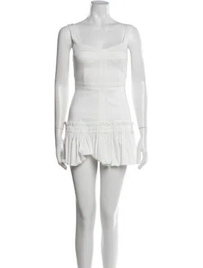 Pre-owned Alexis Square Neckline Mini Dress W/ Tags In White