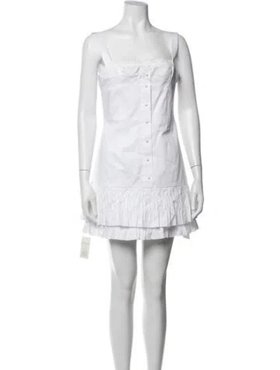 Pre-owned Alexis Square Neckline Mini Dress W/ Tags In White