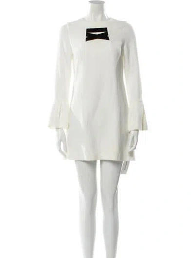 Pre-owned Alexis Square Neckline Mini Dress In White