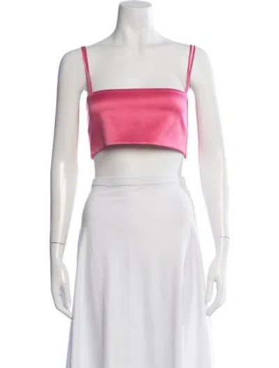 Pre-owned Alexis Square Neckline Sleeveless Crop Top In Multi