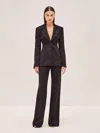 Alexis Stevi Pants In Noir Brocade