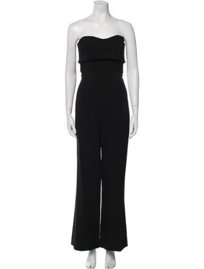 Pre-owned Alexis Strapless Jumpsuit In Black