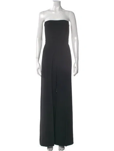 Pre-owned Alexis Strapless Jumpsuit In Black