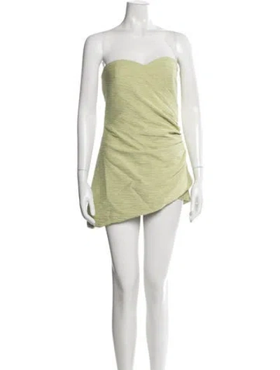 Pre-owned Alexis Strapless Jumpsuit In Green