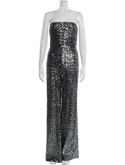 Pre-owned Alexis Strapless Jumpsuit In Green