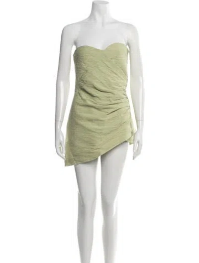 Pre-owned Alexis Strapless Jumpsuit In Green