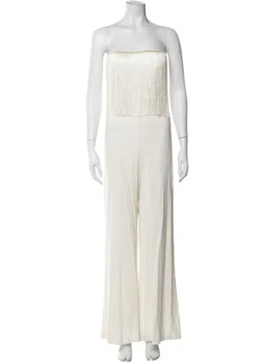 Pre-owned Alexis Strapless Jumpsuit In Neutral