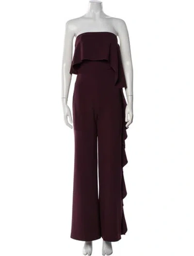 Pre-owned Alexis Strapless Jumpsuit In Purple