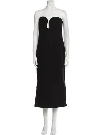Pre-owned Alexis Strapless Knee-length Dress W/ Tags In Black