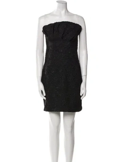 Pre-owned Alexis Strapless Mini Dress In Black
