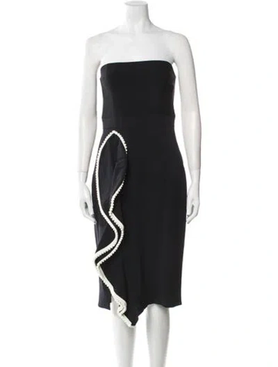 Pre-owned Alexis Strapless Mini Dress In Black