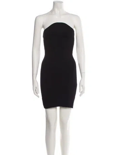 Pre-owned Alexis Strapless Mini Dress In Black
