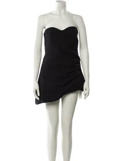 Pre-owned Alexis Strapless Mini Dress In Black