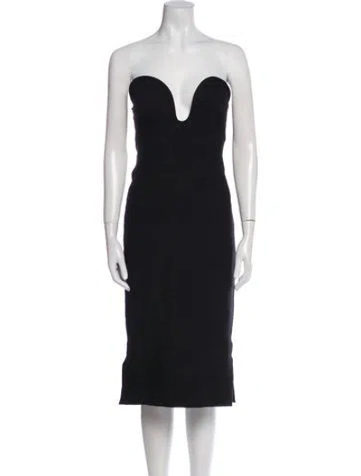 Pre-owned Alexis Strapless Mini Dress In Black