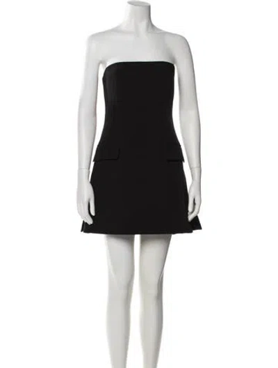 Pre-owned Alexis Strapless Mini Dress In Black