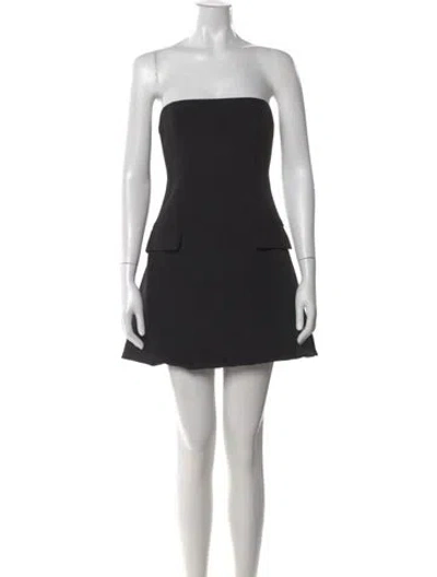 Pre-owned Alexis Strapless Mini Dress In Black